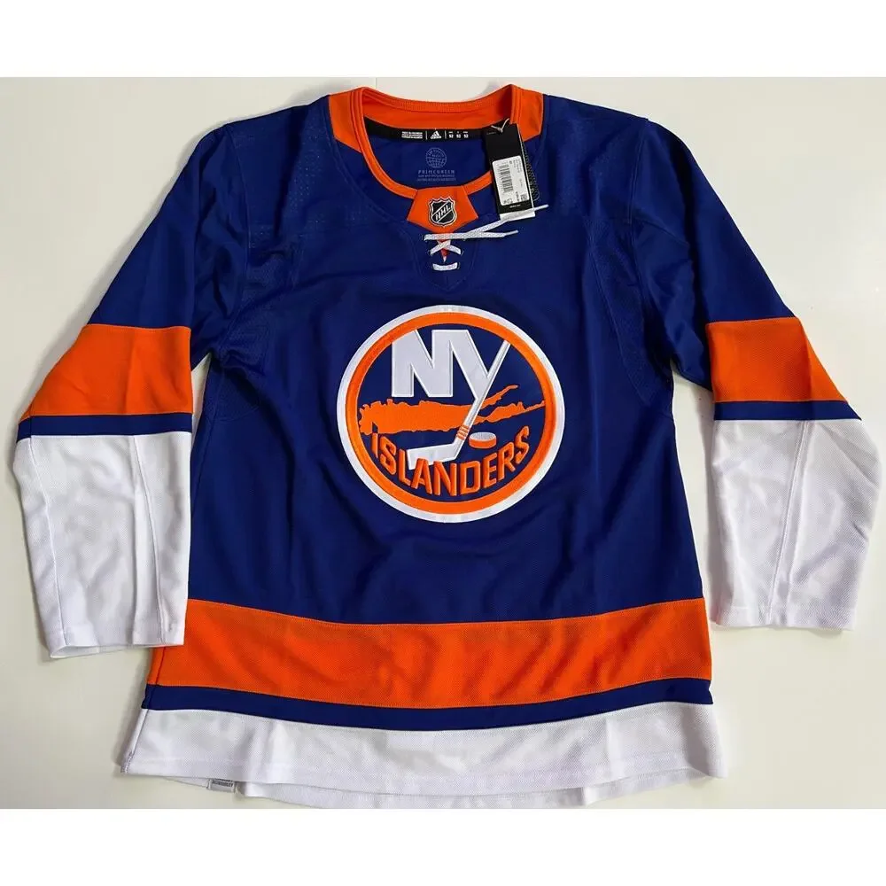 Adidas NHL New York Islanders Authentic Home Royal Hockey Jersey GT5618 Size 52